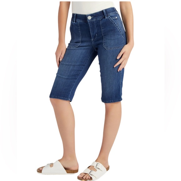 Democracy Luxe Touch Ab Solutions High Rise Bermuda Shorts 8 - Picture 1 of 8